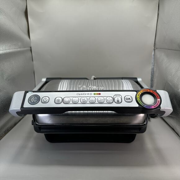T-Fal OptiGrill 8356s1 Automatic Sensor Stainless Steel Meat Grill Panini - Picture 1 of 7